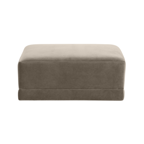 Valerio Velvet Ottoman Taupe