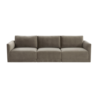 Valerio Velvet Modular Sofa Taupe