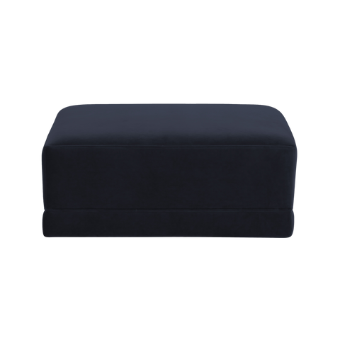 Valerio Velvet Ottoman Navy