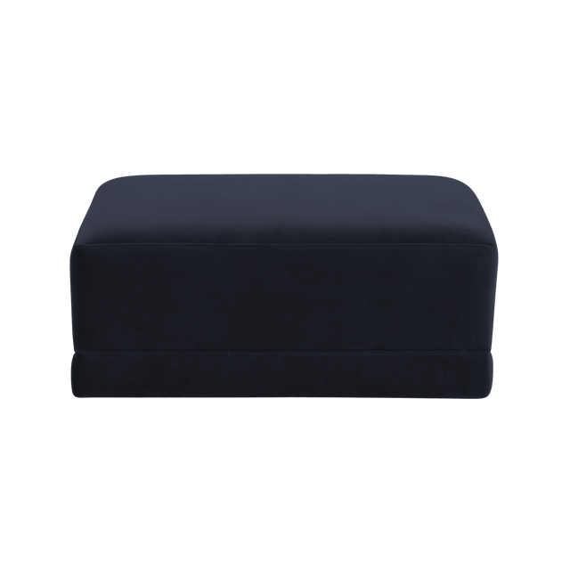 Valerio Velvet Ottoman Navy