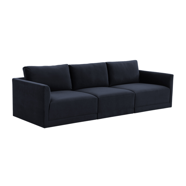 Valerio Velvet Modular Sofa Navy