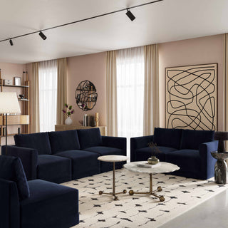 Valerio Velvet Modular Sofa Navy