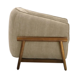 Malachyra Upcycled Chenille Accent Chair Taupe