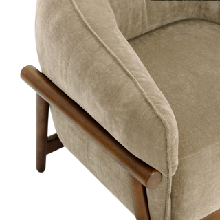 Malachyra Upcycled Chenille Accent Chair Taupe