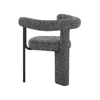 Raffia Black Boucle Dining Chair