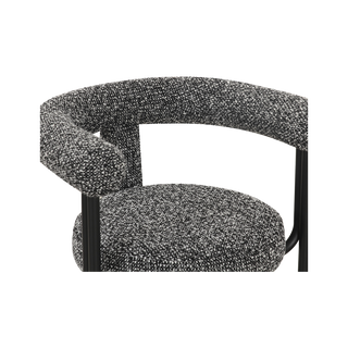 Raffia Black Boucle Dining Chair