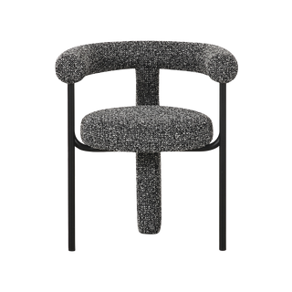 Raffia Black Boucle Dining Chair