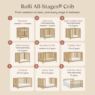 Rolli 9-in-1 Convertible All-Stages Crib