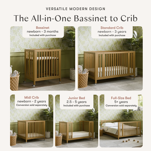 Rolli 9-in-1 Convertible All-Stages Crib