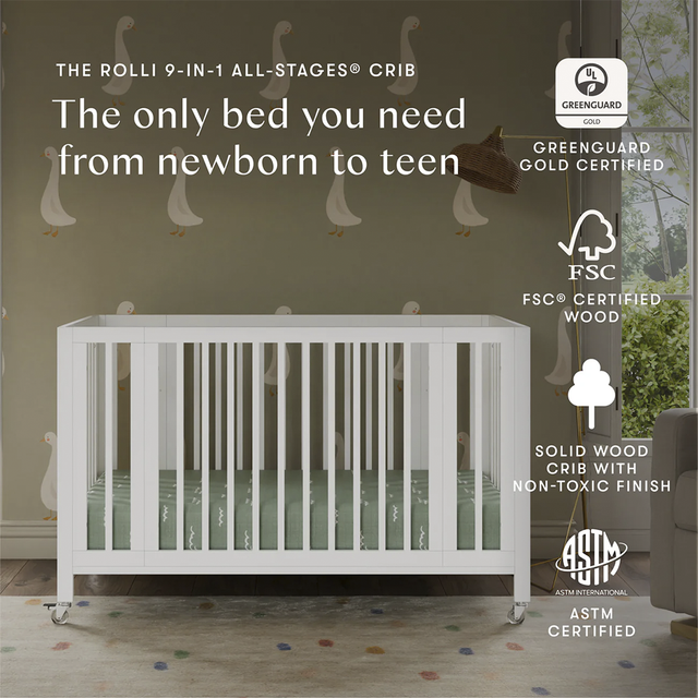 Rolli 9-in-1 Convertible All-Stages Crib