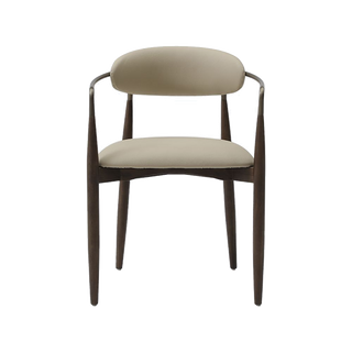 Sand Dining Chair Vegan Leather Beige