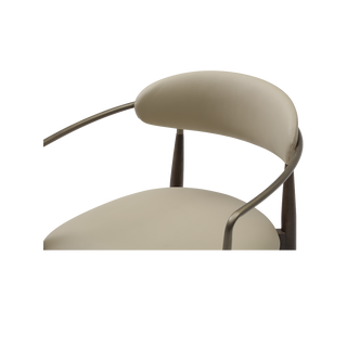 Sand Dining Chair Vegan Leather Beige
