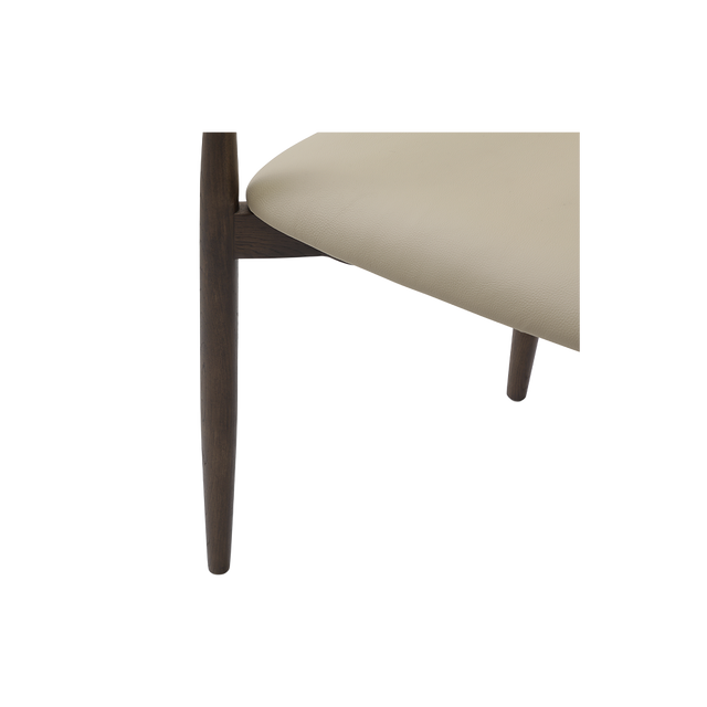 Sand Dining Chair Vegan Leather Beige