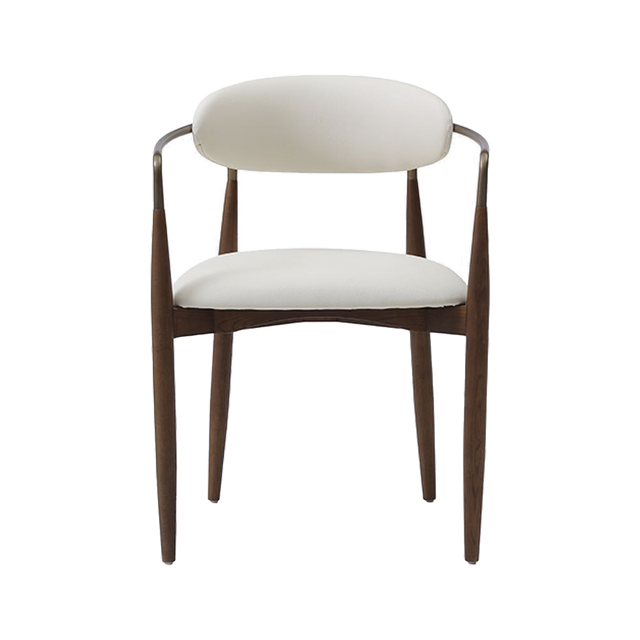 Sand Dining Chair Vegan Leather Off White