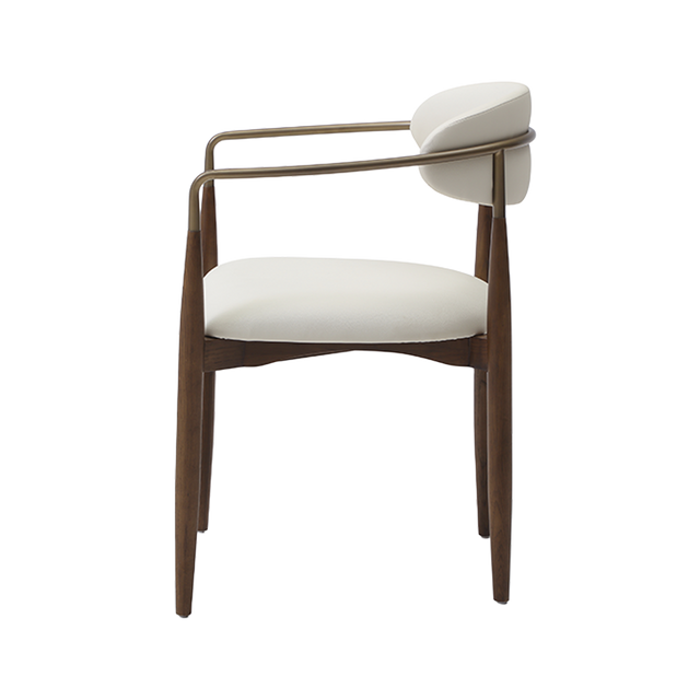 Sand Dining Chair Vegan Leather Off White