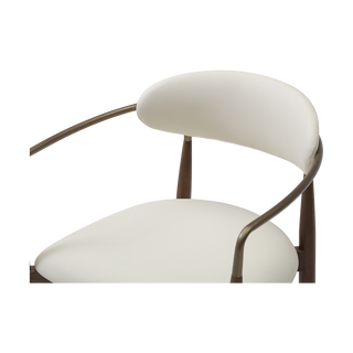 Sand Dining Chair Vegan Leather Off White