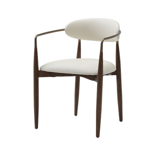 Sand Dining Chair Vegan Leather Off White
