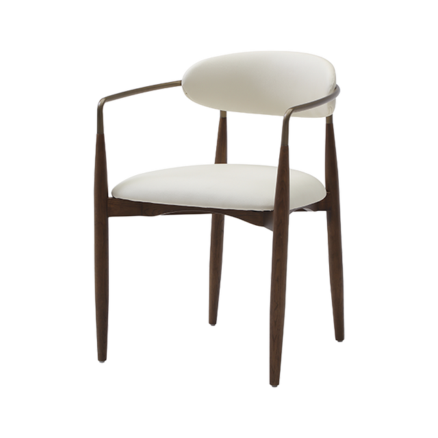 Sand Dining Chair Vegan Leather Off White