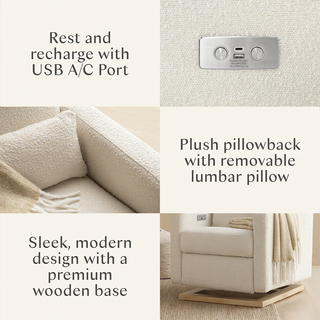 Sigi Electronic Recliner and Glider with USB Port