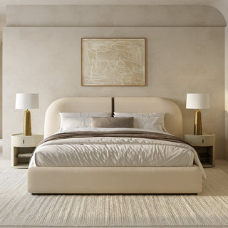 Sable Bed Off White Linen