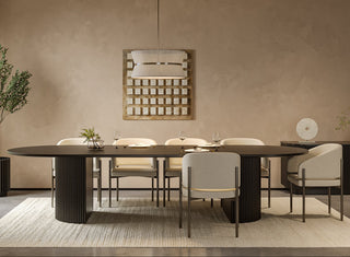 Oxford Rectangular XL Dining Table Black Wood