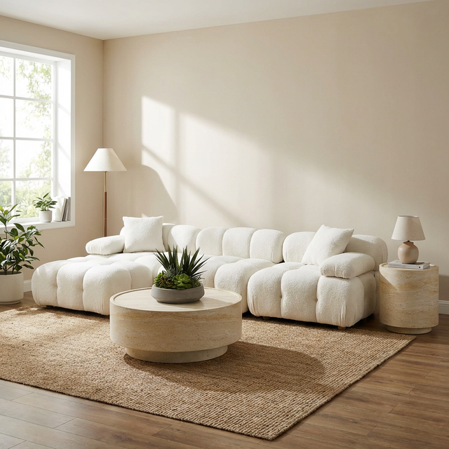 Solace Off White 4-piece Modular Sectional