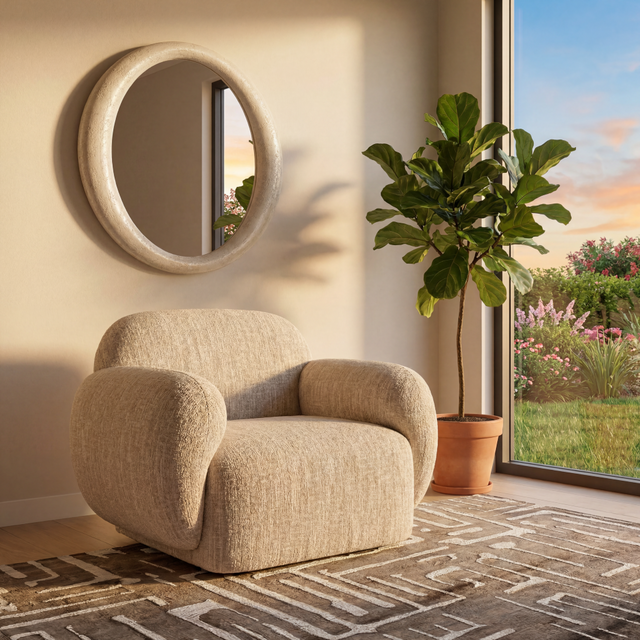 Solis Mirror Travertine