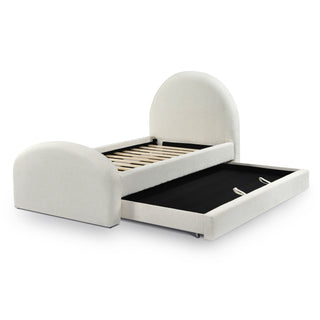 Valeria Cream Boucle Twin Bed
