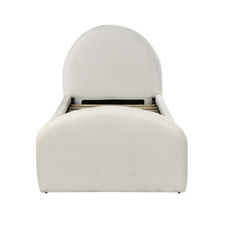 Valeria Cream Boucle Twin Bed