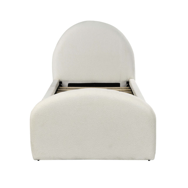 Valeria Cream Boucle Twin Bed