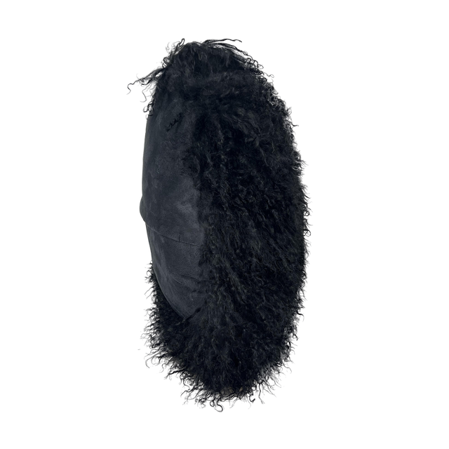 Boho Black Sheepskin 16" Pillow
