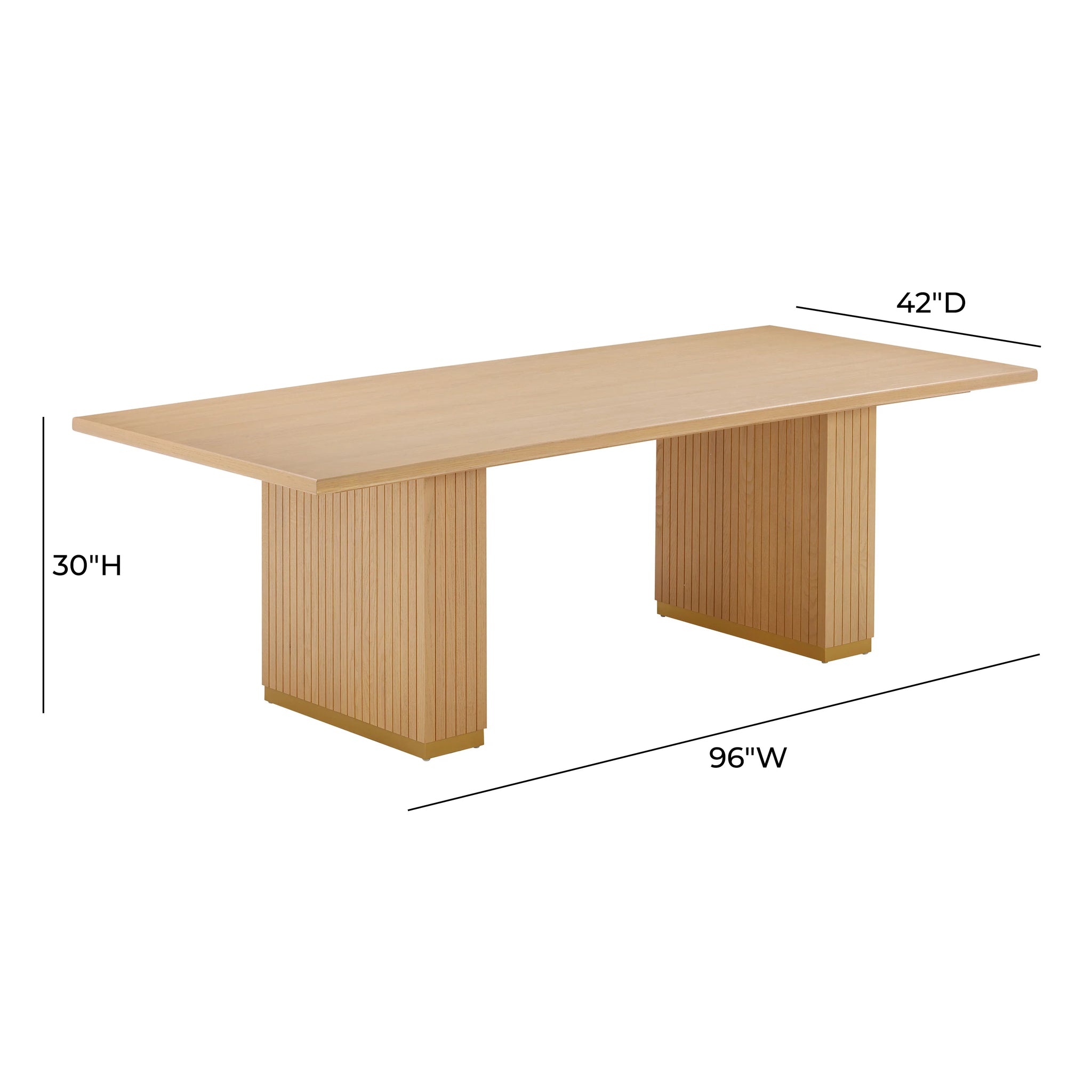 Elara Natural Oak Wood Rectangular Dining Table – Modani Furniture