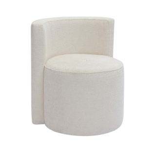 Lacey Cream Chenille Rolling Desk Chair