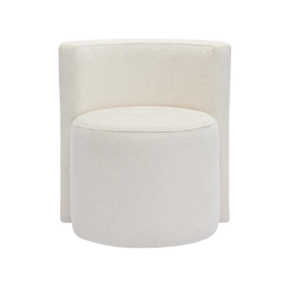 Lacey Cream Chenille Rolling Desk Chair