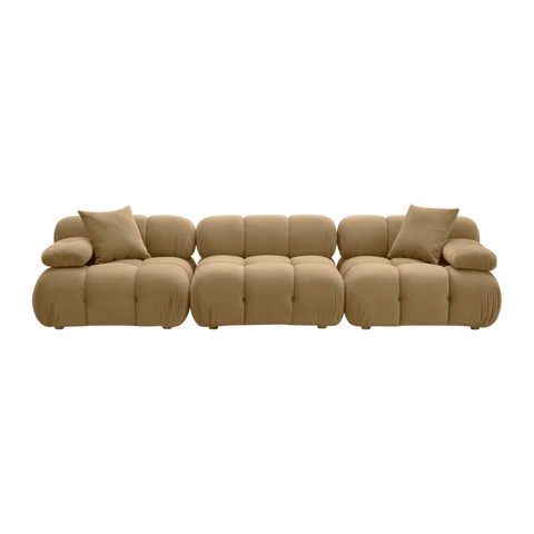 Solace Camel Velvet Modular Sofa