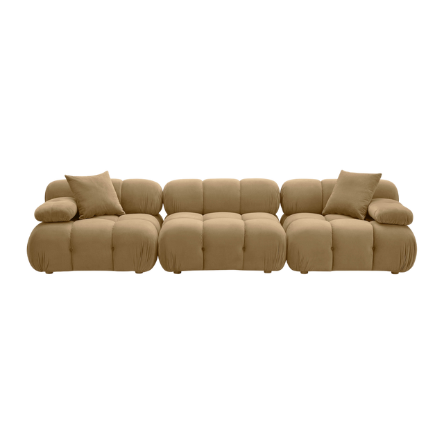 Solace Camel Velvet Modular Sofa