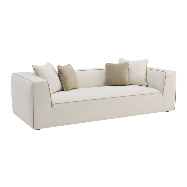 Vallora Cream Linen Sofa