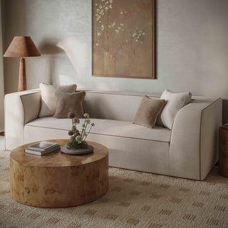 Vallora Cream Linen Sofa