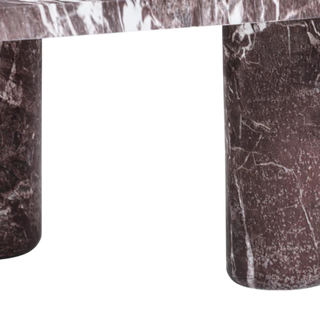 Seraphine 2 Piece Faux Red Marble Nesting Coffee Table Set