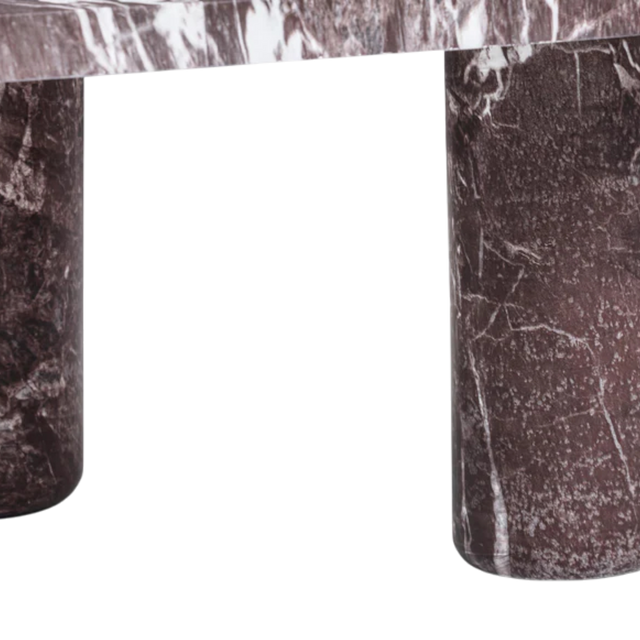 Seraphine 2 Piece Faux Red Marble Nesting Coffee Table Set