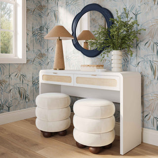 Marshy Rattan 2 Drawer Desk