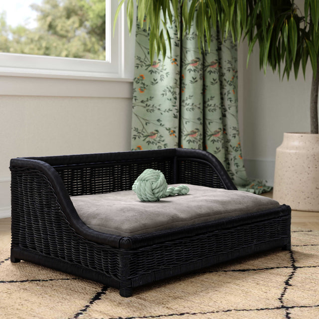Nala Black Small Pet Bed