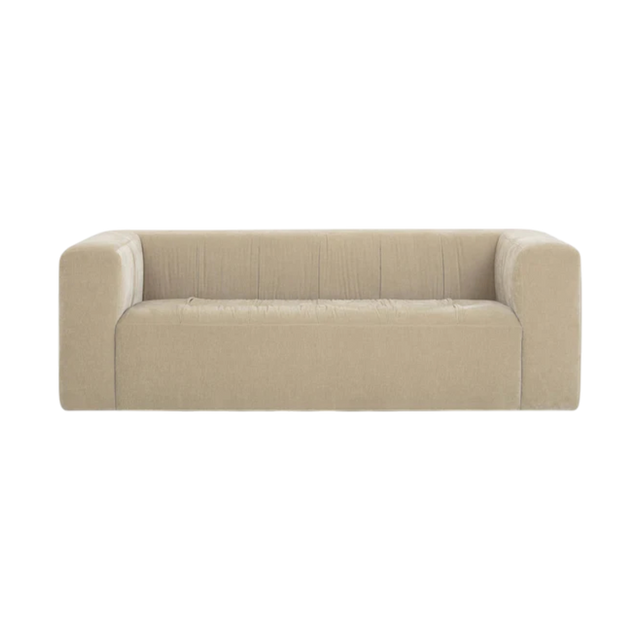 Calista Upcycled Chenille Sand Sofa