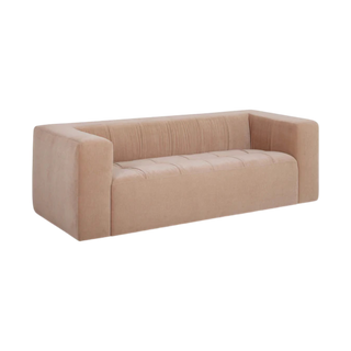 Calista Upcycled Chenille Peach Sofa