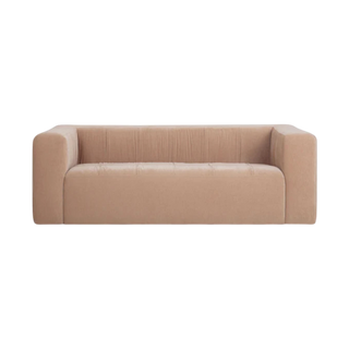 Calista Upcycled Chenille Peach Sofa