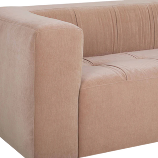 Calista Upcycled Chenille Peach Sofa