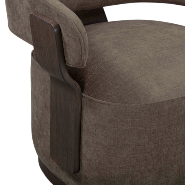 Thalora Linen Swivel Accent Chair