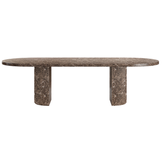 Bloom Dining Table Brown Marble