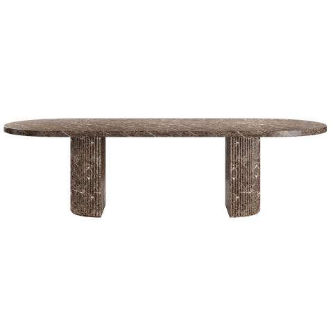 Bloom Dining Table Brown Marble