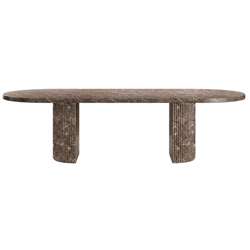 Bloom Dining Table Brown Marble